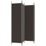 Biombo divisor de 4 paneles de tela marrón 200x200 cm de vidaXL, Divisores de ambientes - Ref: Foro24-350183, Precio: 35,42 €...