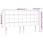 Blue fabric headboard with LED 183x16x118/128 cm by vidaXL, Headboards and footboards - Ref: Foro24-3124068, Price: 120,88 €,...