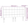 Kopfteil aus blauem Stoff mit LED 183x16x118/128 cm von vidaXL, Kopf- und Fußteile - Ref: Foro24-3124068, Preis: 124,42 €, Ra...