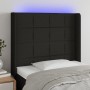 Kopfteil aus schwarzem Stoff mit LED 103x16x118/128 cm von vidaXL, Kopf- und Fußteile - Ref: Foro24-3124040, Preis: 82,70 €, ...
