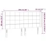 Black fabric headboard with LED 203x16x118/128 cm by vidaXL, Headboards and footboards - Ref: Foro24-3124072, Price: 128,80 €...