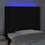 Cabecero con LED de tela negro 103x16x118/128 cm de vidaXL, Cabeceros y pies de cama - Ref: Foro24-3124040, Precio: 85,26 €, ...