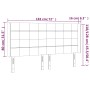 Light gray fabric headboard with LED 183x16x118/128 cm by vidaXL, Headboards and footboards - Ref: Foro24-3124062, Price: 123...