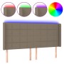 Kopfteil mit LED aus taupegrauem Stoff 163x16x118/128 cm von vidaXL, Kopf- und Fußteile - Ref: Foro24-3124058, Preis: 109,87 ...