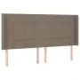 Headboard with LED in taupe gray fabric 163x16x118/128 cm by vidaXL, Headboards and footboards - Ref: Foro24-3124058, Price: ...