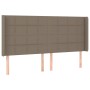Kopfteil mit LED aus taupegrauem Stoff 163x16x118/128 cm von vidaXL, Kopf- und Fußteile - Ref: Foro24-3124058, Preis: 109,87 ...