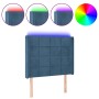 Dark blue velvet LED headboard 103x16x118/128 cm by vidaXL, Headboards and footboards - Ref: Foro24-3124094, Price: 97,19 €, ...