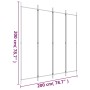 Biombo divisor de 4 paneles de tela marrón 200x200 cm de vidaXL, Divisores de ambientes - Ref: Foro24-350183, Precio: 35,42 €...