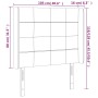 LED-Kopfteil aus dunkelblauem Samt, 103 x 16 x 118/128 cm von vidaXL, Kopf- und Fußteile - Ref: Foro24-3124094, Preis: 97,19 ...