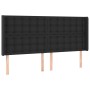 Kopfteil mit LED, schwarzem Kunstleder, 163 x 16 x 118/128 cm von vidaXL, Kopf- und Fußteile - Ref: Foro24-3124144, Preis: 12...