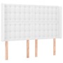 Kopfteil mit LED, weißem Kunstleder, 147 x 16 x 118/128 cm von vidaXL, Kopf- und Fußteile - Ref: Foro24-3124139, Preis: 149,2...