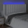 Kopfteil mit LED, weißem Kunstleder, 147 x 16 x 118/128 cm von vidaXL, Kopf- und Fußteile - Ref: Foro24-3124139, Preis: 145,9...