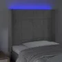 Light gray velvet headboard with LED 93x16x118/128 cm by vidaXL, Headboards and footboards - Ref: Foro24-3124084, Price: 76,3...