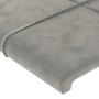 Hellgraues Samtkopfteil mit LED 93x16x118/128 cm von vidaXL, Kopf- und Fußteile - Ref: Foro24-3124084, Preis: 76,65 €, Rabatt: %