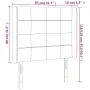 Light gray fabric headboard with LED 83x16x118/128 cm by vidaXL, Headboards and footboards - Ref: Foro24-3124022, Price: 72,0...