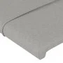 Light gray fabric headboard with LED 203x16x118/128 cm by vidaXL, Headboards and footboards - Ref: Foro24-3124070, Price: 124...