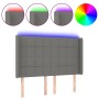 Dunkelgraues Stoffkopfteil mit LED 147x16x118/128 cm von vidaXL, Kopf- und Fußteile - Ref: Foro24-3124047, Preis: 135,06 €, R...