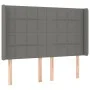 Dunkelgraues Stoffkopfteil mit LED 147x16x118/128 cm von vidaXL, Kopf- und Fußteile - Ref: Foro24-3124047, Preis: 128,55 €, R...