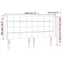 Cream fabric headboard with LED 183x16x118/128 cm by vidaXL, Headboards and footboards - Ref: Foro24-3124067, Price: 136,52 €...