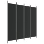 Divider screen with 4 black fabric panels 200x200 cm by vidaXL, Room dividers - Ref: Foro24-350185, Price: 36,84 €, Discount: %