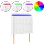 Kopfteil mit LED, weißem Kunstleder, 93 x 16 x 118/128 cm von vidaXL, Kopf- und Fußteile - Ref: Foro24-3124127, Preis: 81,24 ...
