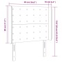 Kopfteil mit LED, weißem Kunstleder, 93 x 16 x 118/128 cm von vidaXL, Kopf- und Fußteile - Ref: Foro24-3124127, Preis: 80,28 ...