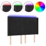 Black velvet headboard with LED 147x16x118/128 cm by vidaXL, Headboards and footboards - Ref: Foro24-3124098, Price: 149,91 €...
