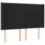 Black velvet headboard with LED 147x16x118/128 cm by vidaXL, Headboards and footboards - Ref: Foro24-3124098, Price: 149,91 €...