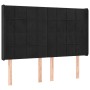 Kopfteil aus schwarzem Samt mit LED 147x16x118/128 cm von vidaXL, Kopf- und Fußteile - Ref: Foro24-3124098, Preis: 109,90 €, ...