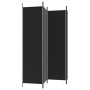 Divider screen with 4 black fabric panels 200x200 cm by vidaXL, Room dividers - Ref: Foro24-350185, Price: 36,84 €, Discount: %
