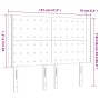 Kopfteil mit LED-grauem Kunstleder 147x16x118/128cm von vidaXL, Kopf- und Fußteile - Ref: Foro24-3124142, Preis: 119,89 €, Ra...