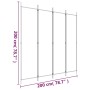Divider screen with 4 black fabric panels 200x200 cm by vidaXL, Room dividers - Ref: Foro24-350185, Price: 36,84 €, Discount: %