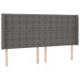 Kopfteil mit LED-grauem Kunstleder 183x16x118/128 cm von vidaXL, Kopf- und Fußteile - Ref: Foro24-3124154, Preis: 153,74 €, R...