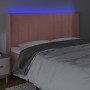Rosa Samtkopfteil mit LED 183x16x118/128 cm von vidaXL, Kopf- und Fußteile - Ref: Foro24-3124113, Preis: 127,53 €, Rabatt: %
