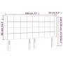 Pink velvet headboard with LED 183x16x118/128 cm by vidaXL, Headboards and footboards - Ref: Foro24-3124113, Price: 126,00 €,...