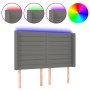Dunkelgraues Stoffkopfteil mit LED 147x16x118/128 cm von vidaXL, Kopf- und Fußteile - Ref: Foro24-3124187, Preis: 116,64 €, R...