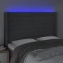 Dunkelgraues Stoffkopfteil mit LED 147x16x118/128 cm von vidaXL, Kopf- und Fußteile - Ref: Foro24-3124187, Preis: 114,35 €, R...