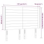Dunkelgraues Stoffkopfteil mit LED 147x16x118/128 cm von vidaXL, Kopf- und Fußteile - Ref: Foro24-3124187, Preis: 116,64 €, R...