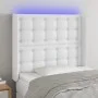Kopfteil mit LED, weißem Kunstleder, 103 x 16 x 118/128 cm von vidaXL, Kopf- und Fußteile - Ref: Foro24-3124133, Preis: 83,49...