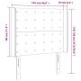 Kopfteil mit LED, weißem Kunstleder, 103 x 16 x 118/128 cm von vidaXL, Kopf- und Fußteile - Ref: Foro24-3124133, Preis: 82,13...