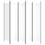 Divider screen with 5 white fabric panels 250x200 cm by vidaXL, Room dividers - Ref: Foro24-350186, Price: 40,64 €, Discount: %