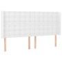 Kopfteil mit LED, weißem Kunstleder, 183 x 16 x 118/128 cm von vidaXL, Kopf- und Fußteile - Ref: Foro24-3124151, Preis: 131,2...