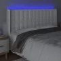 Kopfteil mit LED, weißem Kunstleder, 183 x 16 x 118/128 cm von vidaXL, Kopf- und Fußteile - Ref: Foro24-3124151, Preis: 128,5...