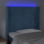LED-Kopfteil aus dunkelblauem Samt, 93 x 16 x 118/128 cm von vidaXL, Kopf- und Fußteile - Ref: Foro24-3124088, Preis: 92,73 €...