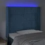 LED-Kopfteil aus dunkelblauem Samt, 93 x 16 x 118/128 cm von vidaXL, Kopf- und Fußteile - Ref: Foro24-3124088, Preis: 95,34 €...