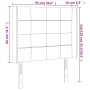 LED-Kopfteil aus dunkelblauem Samt, 93 x 16 x 118/128 cm von vidaXL, Kopf- und Fußteile - Ref: Foro24-3124088, Preis: 92,73 €...