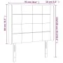 LED-Kopfteil aus dunkelblauem Samt, 93 x 16 x 118/128 cm von vidaXL, Kopf- und Fußteile - Ref: Foro24-3124088, Preis: 95,34 €...