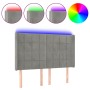 Hellgraues Samtkopfteil mit LED 147x16x118/128 cm von vidaXL, Kopf- und Fußteile - Ref: Foro24-3124096, Preis: 121,71 €, Raba...