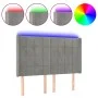 Hellgraues Samtkopfteil mit LED 147x16x118/128 cm von vidaXL, Kopf- und Fußteile - Ref: Foro24-3124096, Preis: 127,72 €, Raba...