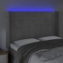 Hellgraues Samtkopfteil mit LED 147x16x118/128 cm von vidaXL, Kopf- und Fußteile - Ref: Foro24-3124096, Preis: 121,71 €, Raba...
